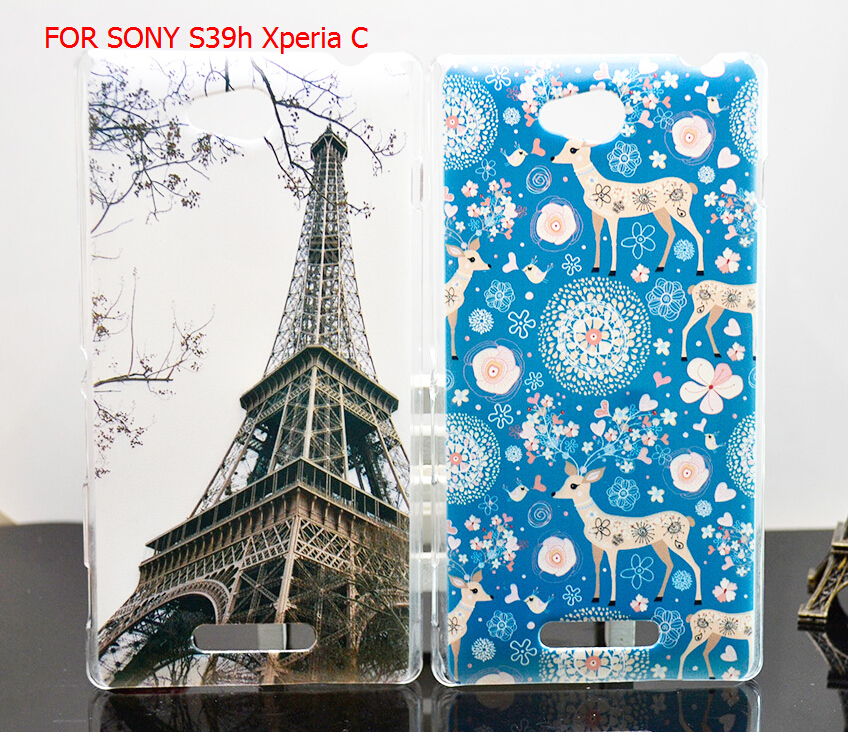2014 New Hot High Quality PC Painted Cute Cartoon UV Print Hard Cover Case For SONY