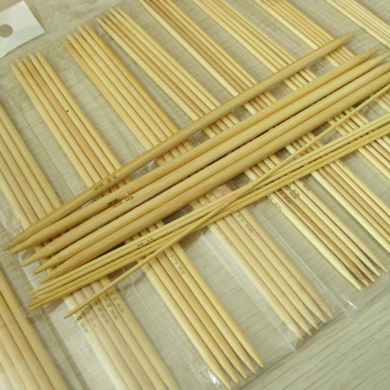 11 Sizes 8″ 20Cm 5Pcs/Size Double Point Knitting Bamboo Needles , Weaving Needles Free Shipping