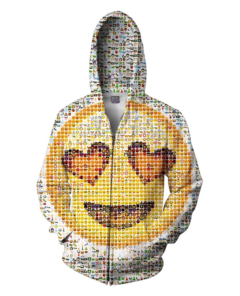 zipper 3d emoji hoodies tracksuits smile graphics hoody fashion zipper 3d emoji hoodies tracksuits smile graphics hoody fashion