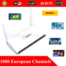 1 Year Subscription 1000 IPTV European Channels TV Box Remote Control Free Android 4.4 WiFi HDMI Smart Android Mini PC TV Box