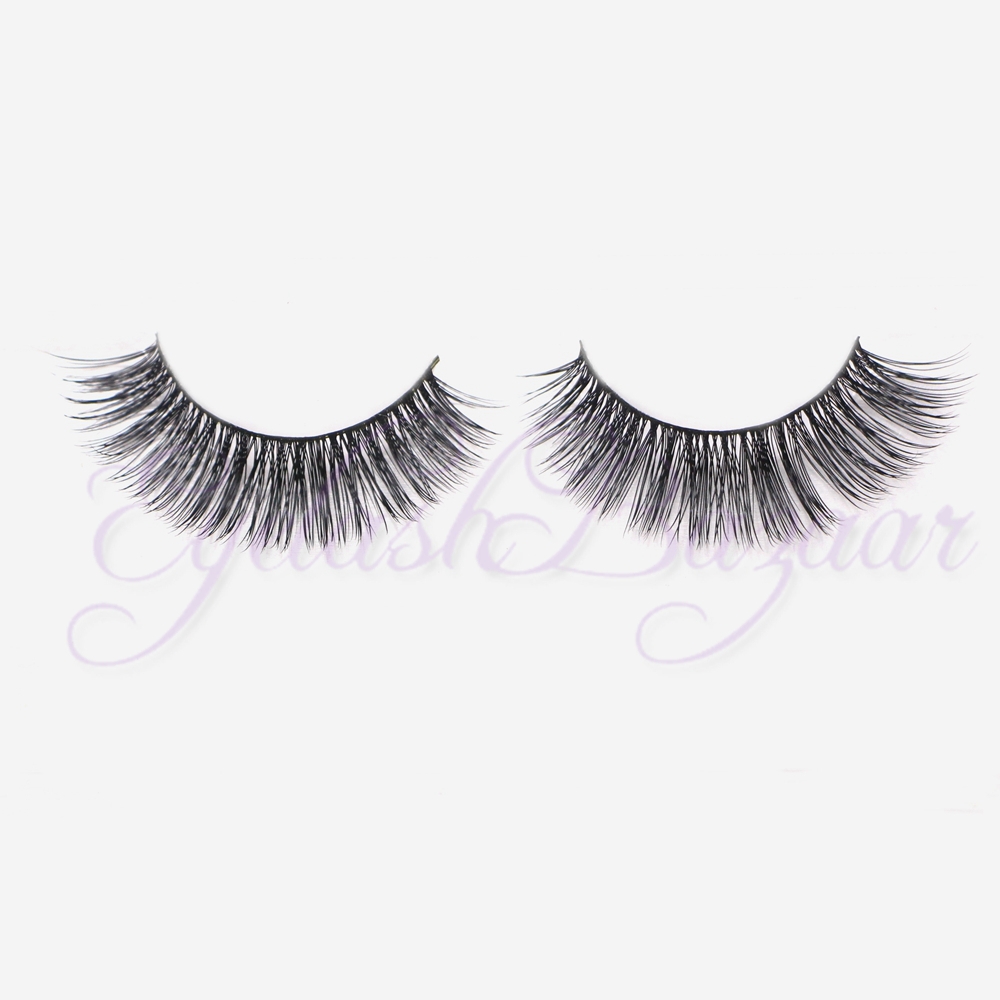 wholesale Custom mink lashes 2pcs/lot mink fur hair strip eyelashes ...
