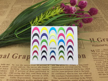 1 Sheet Multicolor Nail Art Sticker Nail Art French Tips Guides Sticker DIY Stencil Manicure Tools