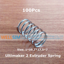 100Pcs UM2 Ultimaker 2 Extruder Spring High Quality Stainless Steel 1*10.7*17.5*7mm For 3D Printer Accessories