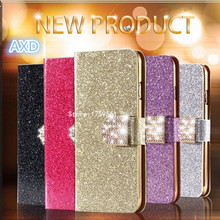 Luxury Glitter Diamond PU Wallet Leather Case For Nokia X2 Cover For Nokia X2 Flip Buckle Stand Card Holder