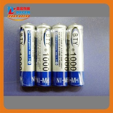 Высокая алмазы-q перезаряжаемый 1,2 V аккумулятор AAA 1000 mah R6 UM3 baterias, 4 шт BTY NI-MH 1,2 V перезаряжаемый 3а аккумулятор