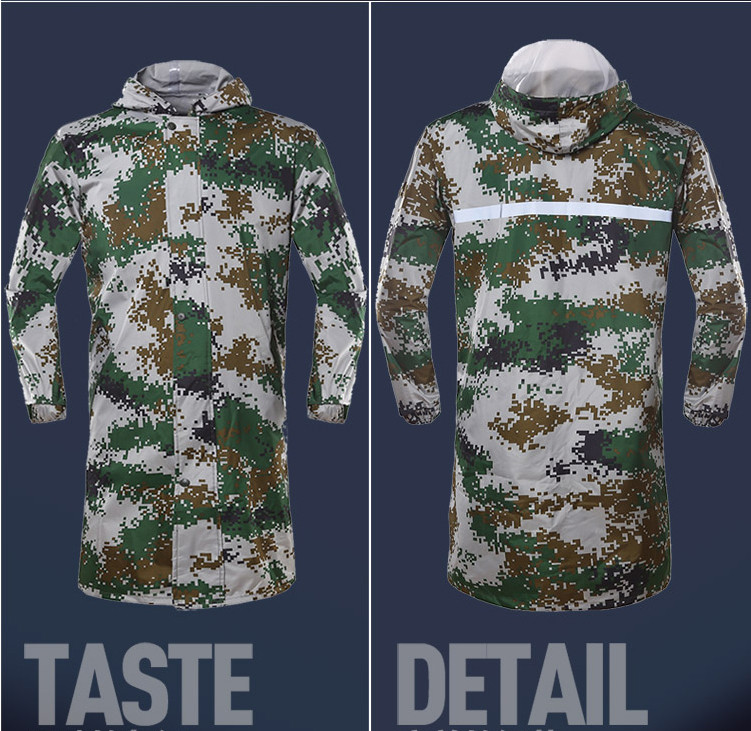 Camouflage Long Raincoat 12