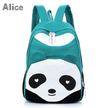 New 2016 Lovely Panda Colors WomenTravel Bag Canvas Shoulder Bag Backpacks Children School Bags
