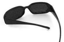 Black Vision Care Pin hole Eyeglasses pinhole Glasses Eye Exercise Eyesight Improve plastic Unisex