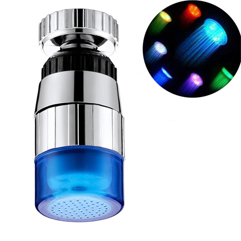 New Hot 360 degree direction ABS Temperature Sensor 3 Colors Changing RGB Glow Shower LED Faucets Light Taps LD8001-B7