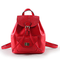 Designer Preppy Style Small Backpack Women Snake print Cowhide Bag Push Lock Small Bag High Quality