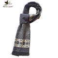 Classic Europe Style Geometric Plaid Wool Scarf for Men Fashion Winter Wool Scarves and Wrap Brand