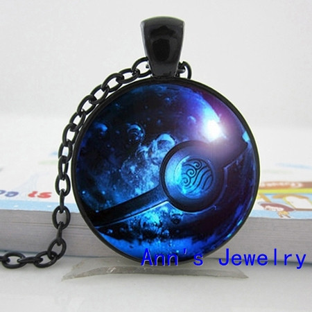 Pokemon Round Pendant Necklace fashion Avatar the Last Airbender necklace Glass Cabochon Pendant statement necklace Jewelry