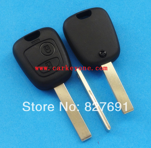 20pcs 2 button remote key shell fob case for Peugeot 407 without logo key blank fob