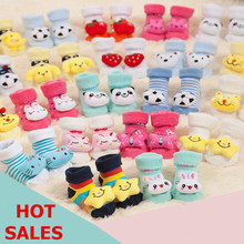 HOT SALE Free Shipping Cute Cartoon Animal Baby Warm Thick bottom Socks Newborn to 6 Month Autumn Winter Infant Gift