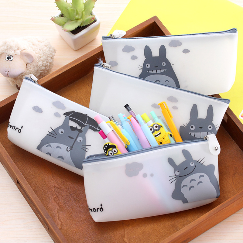 Women Portable lovely totoro Multifunction Beauty ZipperTravel Cosmetic Makeup Case Toiletry Pouch child students Pen Purse bag