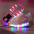 Heelys Roller Kids Shoes with LED Light Children Shoes with Wheels Pink Black Kids Shoes Sneakers