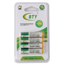 High Quanlity 4 x BTY 1 2V 1350mAh AAA Ni MH Rechargeable Battery ECOS 48637