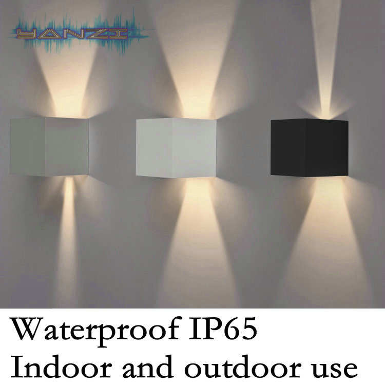 Modern Brief Cube Adjustable Surface Mounted 7W LED Wall Lamps Outdoor Waterproof IP65 Aluminum Wall Lights Garden Lights