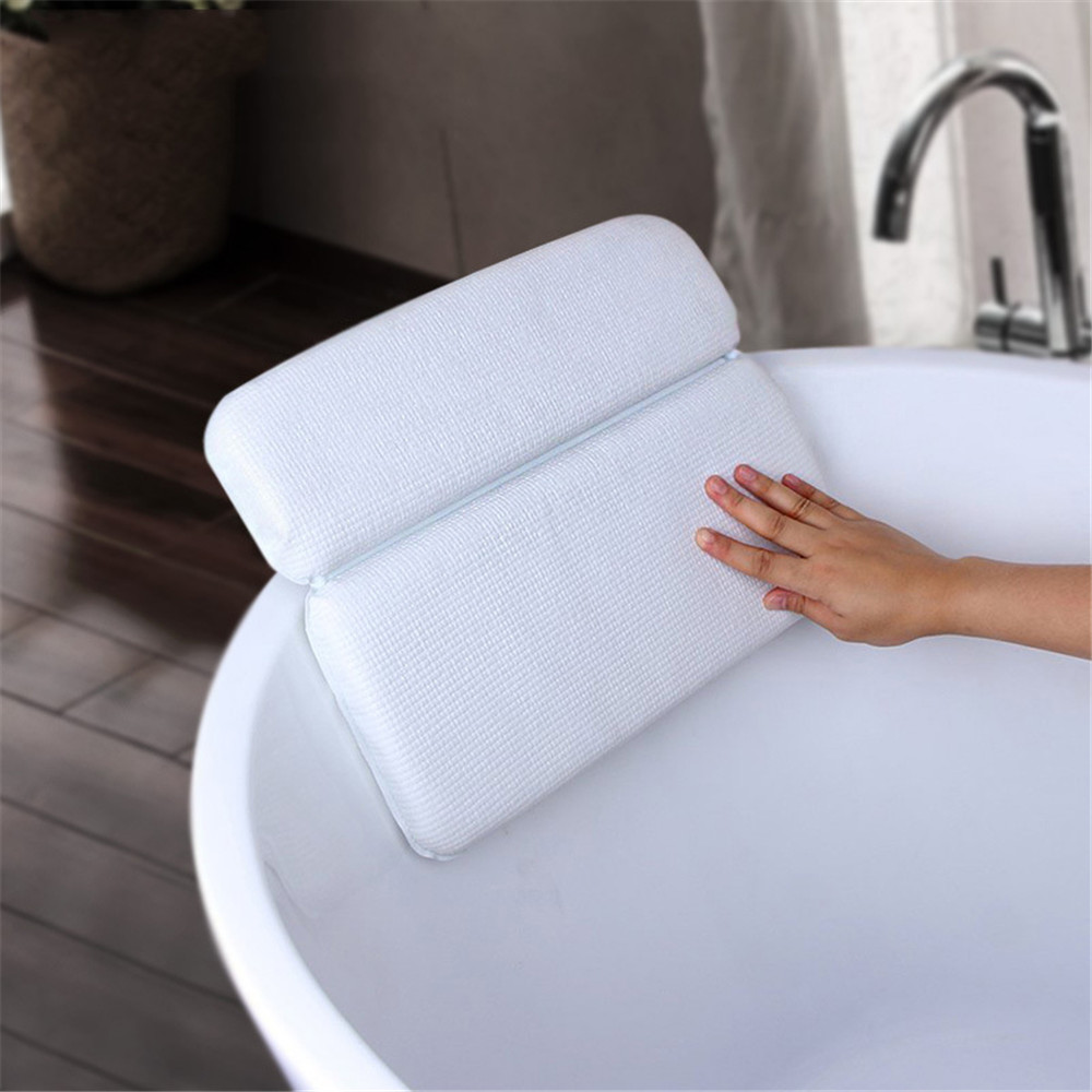 Anti Slip Bathtub Pillow With Suction Cup Spa Bath Cushion Head