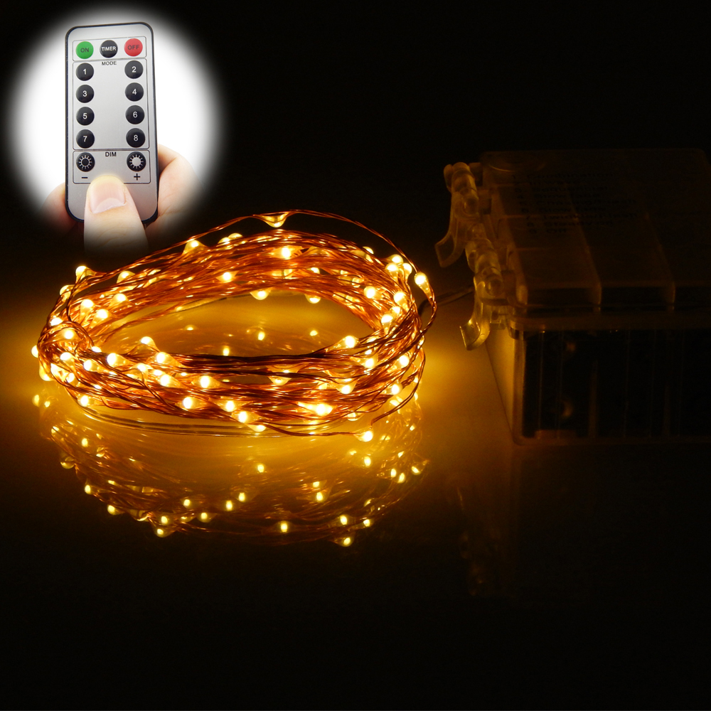 Aliexpress.com : Buy 20Ft 6M 8 Modes Waterproof Warm White Light Copper Wire Battery Operated ...