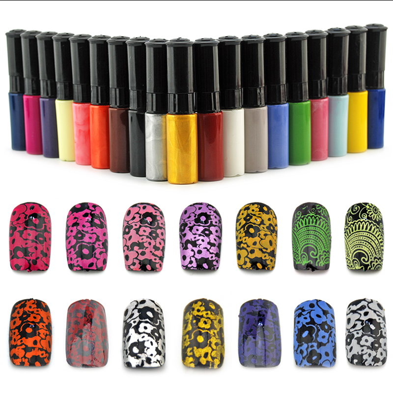 Free shipping 1Pcs 21 Colors Professional nail lacquer polish Painting Stamping Nail Varnish gel nail polish nail art tools