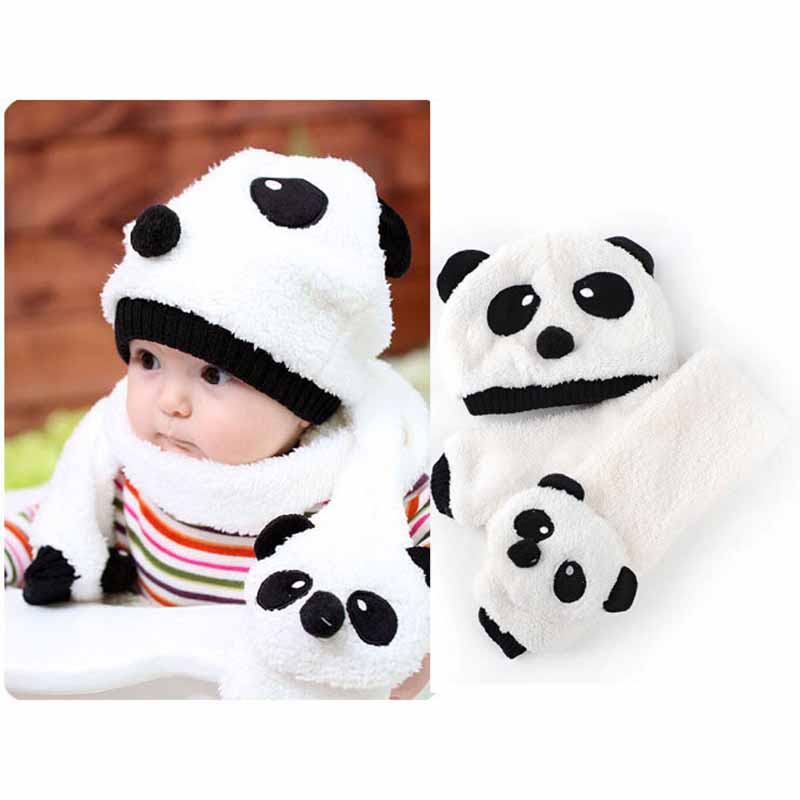 1Set Winter Baby Girl Boy Warm Cute Panda style Ha...