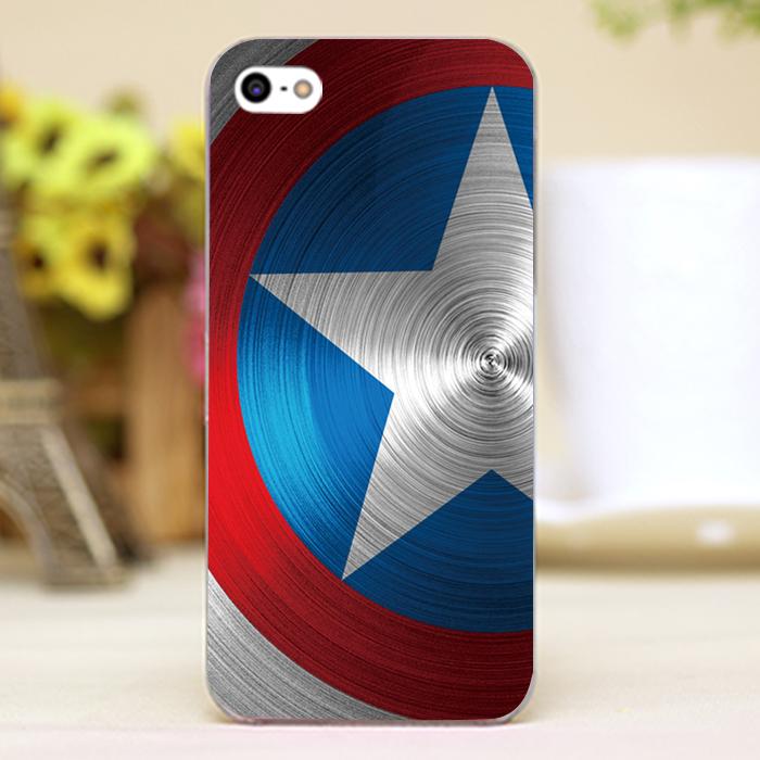 For Captain America Design Customized transparent font b case b font cover cell font b mobile