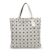 Famous Brand Bao Bao Woman Bags Plaid Fold Over Bags Lady Issey Miyak Handbag Shopper Bag Fashion Shoulder Bags Totes Sac A Main