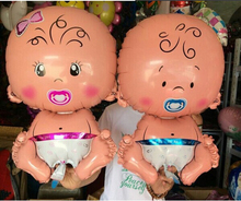 2pcs Double Sided Large Size Boys and girls Helium Foil Balloon Holiday Christmas Party Decoration Birthday