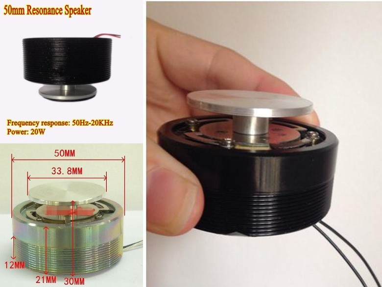 2 PCS/LOTS 50MM Power audio vibration speaker / mini speaker diy