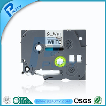 Black on white 9mm tze tape tze-221 tze 221 tze221 for p-touch printer