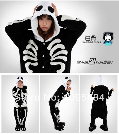 Home Adult Unisex Animal Onesie Sleepwear Pajamas Cosplay Costume コスチューム Bone Demon