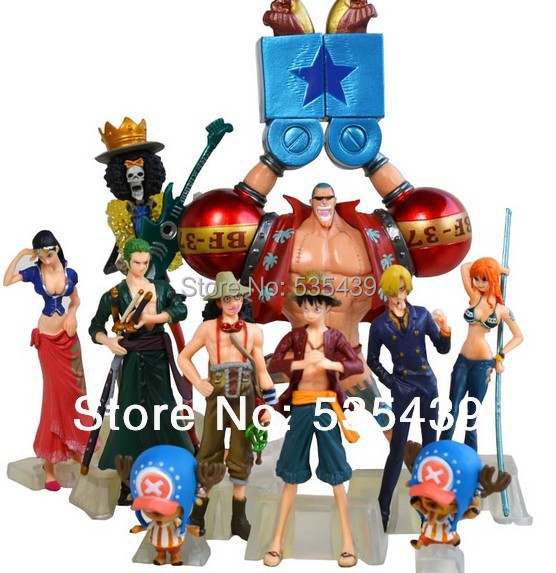 best figure luffy action chapéu 8 pçs Hot mundo Luffy set one piece anime de japão