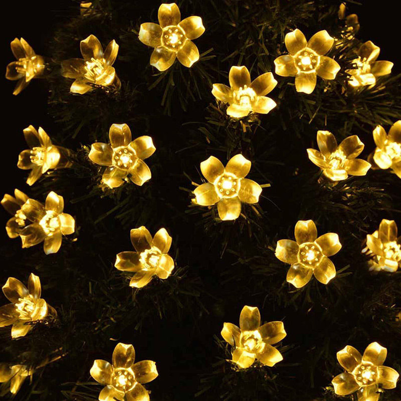 Solar Power Fairy String Lights 7M 50 LED LederTEK Peach Blossom Decorative Garden Lawn Patio Christmas Trees Wedding Party Solar Power Fairy String Lights 7M 50 LED LederTEK Peach Blossom Decorative Garden Lawn Patio Christmas Trees Wedding Party