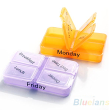 Medicine Weekly Storage Pill 7 Day Tablet Sorter Box Container Case Organizer Health Care 02YA 2TYZ
