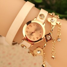 Fashion Bracelet Women Watch Poker Accessories Gold Chain Leather Dress Wristwatch Jewelry Quartz  Casual Watches Relogio Clock
