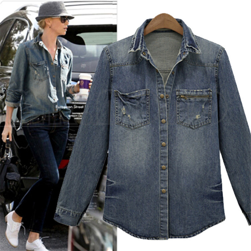 blouse denim tanah abang smart casual blouse blouse denim tanah abang smart casual blouse