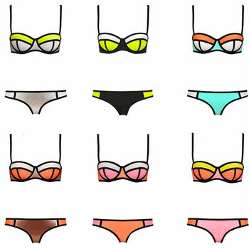 2015 новое поступление сексуальное бикини комплект печать цветовой контраст цвета евро стиль WYB130