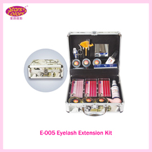 2016 Double Layer Beauty Grafting Eyelash Extension Kit False EyeLash Lashes Makeup Set with Silver Box Case Salon Free shipping