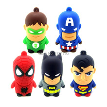 Super mini usb flash drive pen drive 4gb 8gb 16gb 32gb 64gb memory stick usb 2.0 u disk super hero cartoon pendrive gift