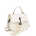 Preppy Style Mini Shoulder Bag Fashion Tassels Flap Women Semicircular Small Fringed Bag Ladies Simple Hand