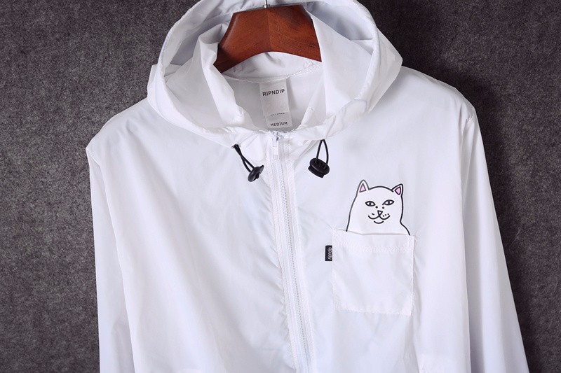 Wholesale RIPNDIP Jacket Men Women RIPNDIP Windbreaker Cartoon Cat Hip