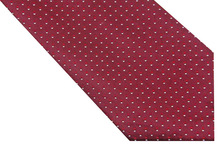 NT0593 Red White Checks Man s Jacquard Woven Necktie New Classic Silk Polyester Business Casual Wedding