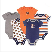10 Style 5pcs lot Baby Bodysuits Spring Babies Newborn Cotton Body Baby Shor Sleeve Next Infant