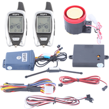 Quality SPY 2 way motorcycle alarm system with microwave sensor detecting, remote engine start & shock warning
