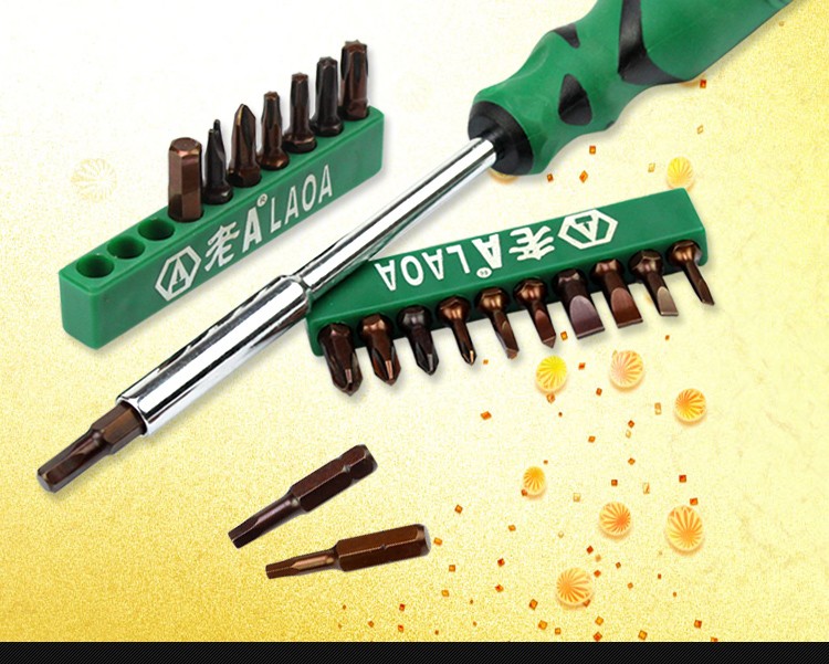 LAOA 20 In 1 Screwdrivers Set With  Hex Slotted Phillips Torx Triangle Y-shaped U-shaped Screwdriver bits