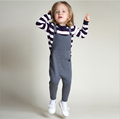2016 New Baby Girls Clothes Boys Jumpsuits Fashion Overalls Children Cotton Knitted Harem Suspender Pants Kids