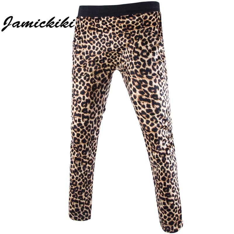 men's leopard joggers