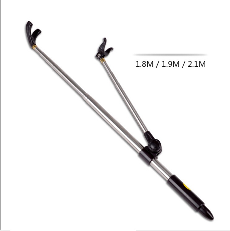 High Quality 1.7m 1.9m 2.1m Stainless Steel Telescoping Fishing Pole Hand Rod Holder Stand Bracket Adjustable Fishing Tool