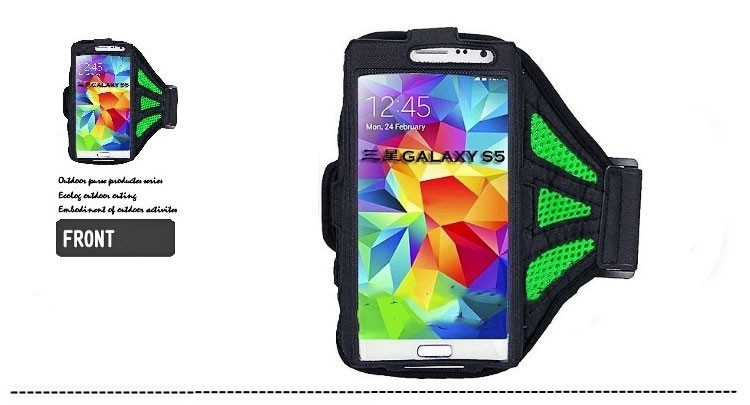 Outdoor Sport Mobile Cell Phone Armband Case Holder Arm Pouch Bag for Running Cycling For Sumsung Galaxy S5 S6 i9600 i9500 i9300 (2)